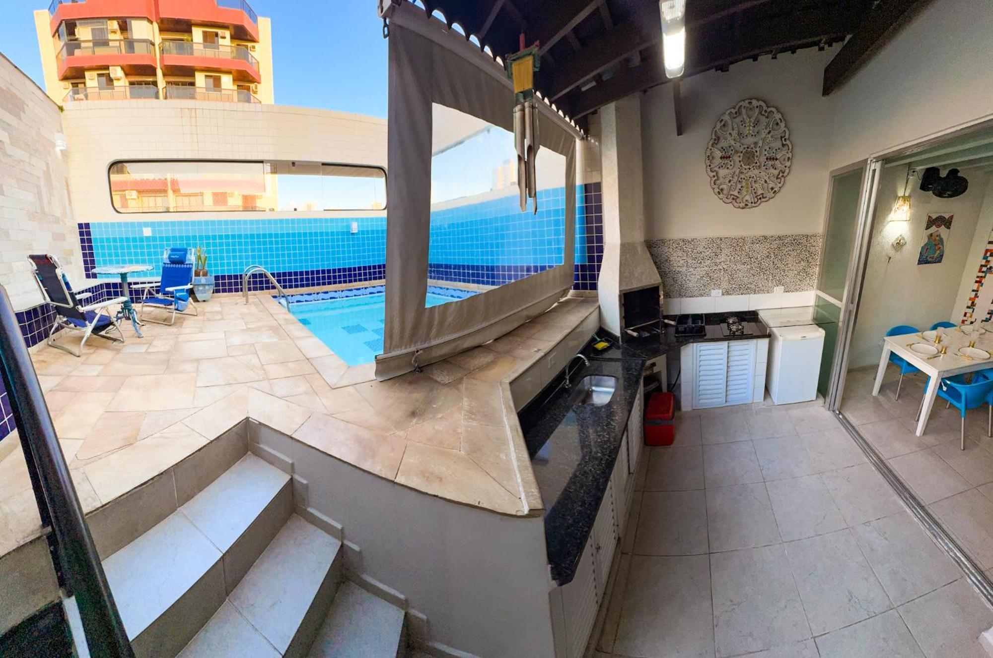 Cobertura 51 De 3 Quartos Com Piscina E Churrasqueira Privativa Guarujá Exterior foto