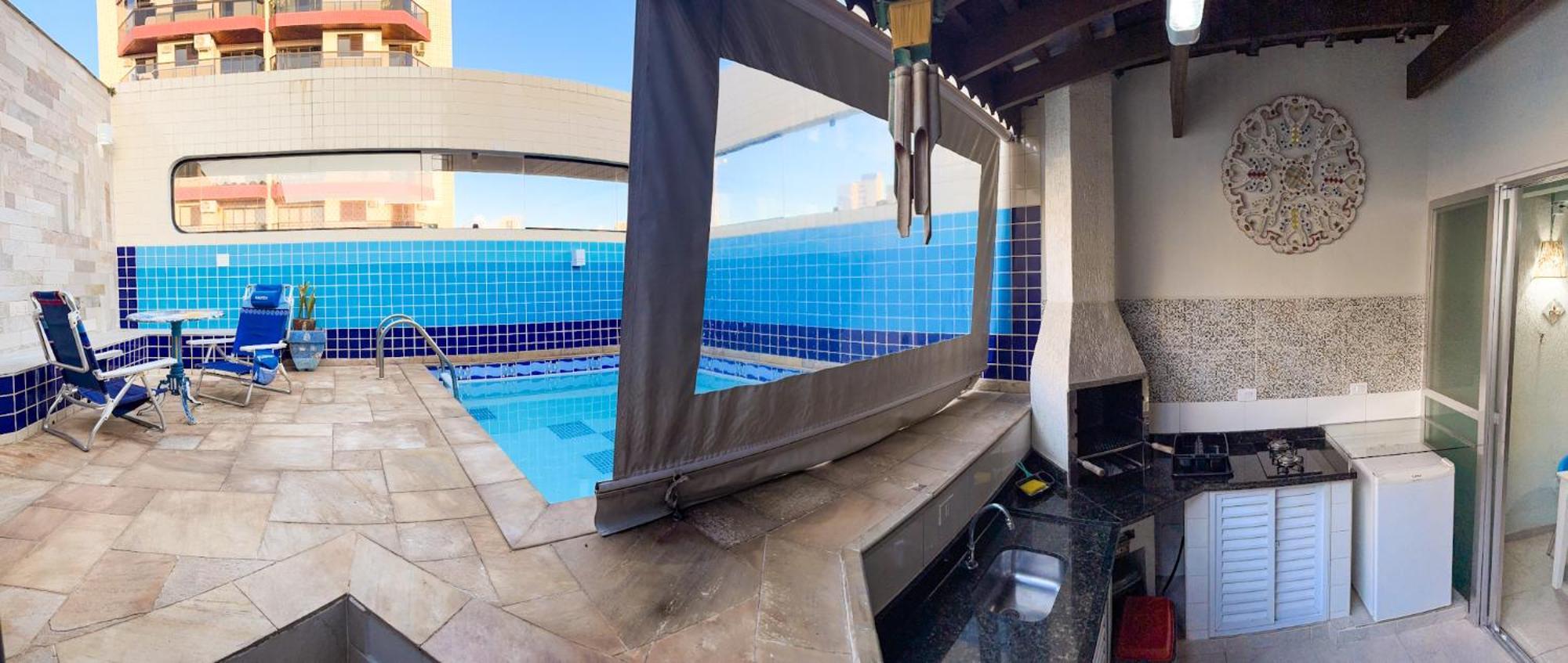 Cobertura 51 De 3 Quartos Com Piscina E Churrasqueira Privativa Guarujá Exterior foto